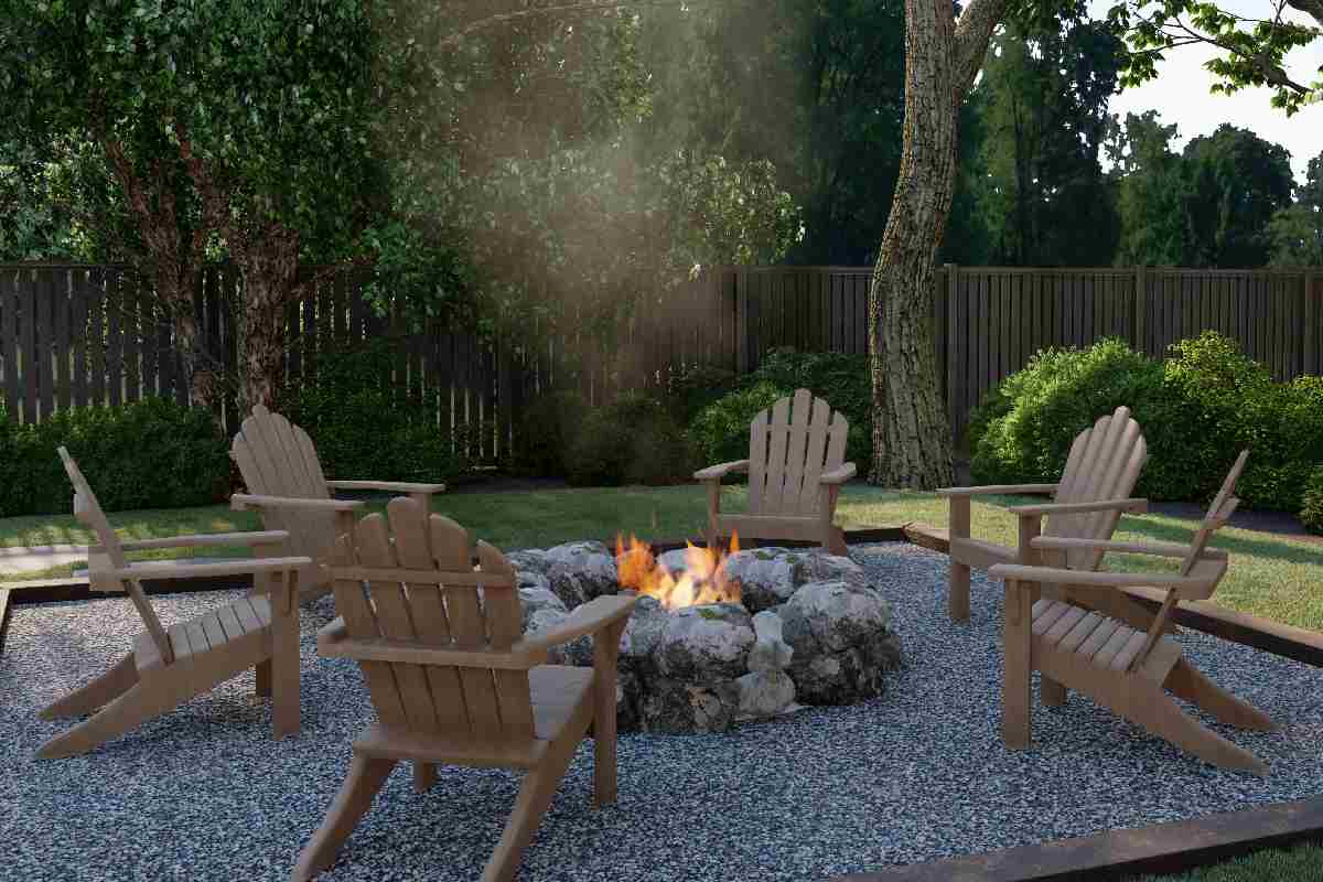 Low Cost Fire Pit Landscape Design