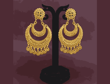 Marriage Gold Earrings For Indian Wedding