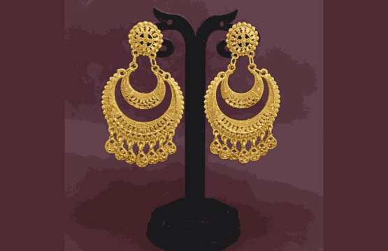 Marriage Gold Earrings For Indian Wedding