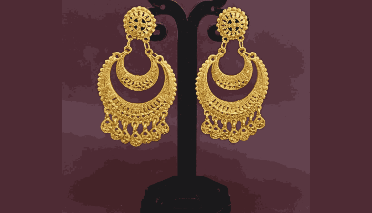 Marriage Gold Earrings For Indian Wedding